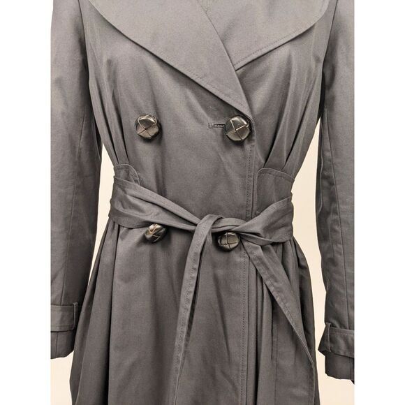 Manoush Anthropologie Black Overcoat Jacket Small Large Buttons Pockets Size 38 - Picture 4 of 13